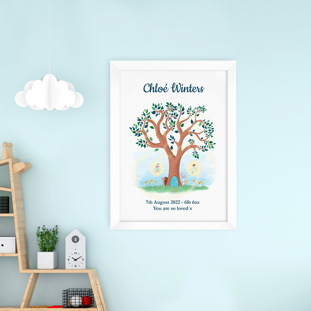 Personalised Fairy Tree Framed Print
