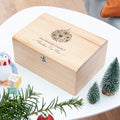 Personalised Family Christmas Eve Chest With Decorative Bauble Design