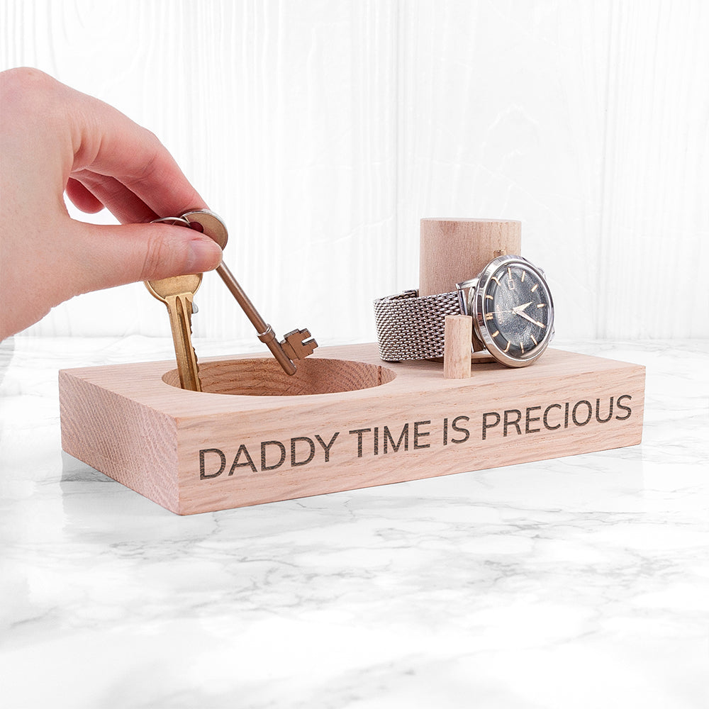 Personalised Oak Wood Watch Stand