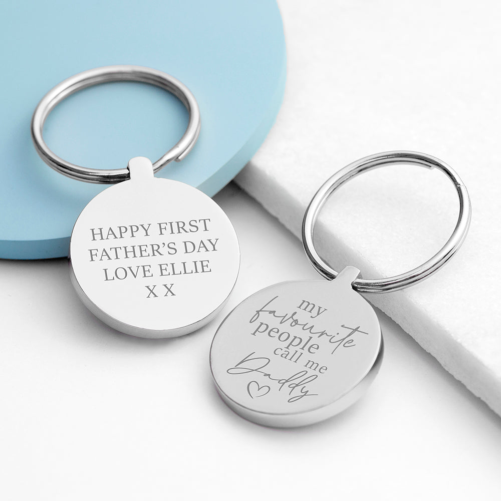 Personalised Favourite Daddy Keyring