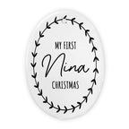 Personalised First Christmas Wreath Decoration