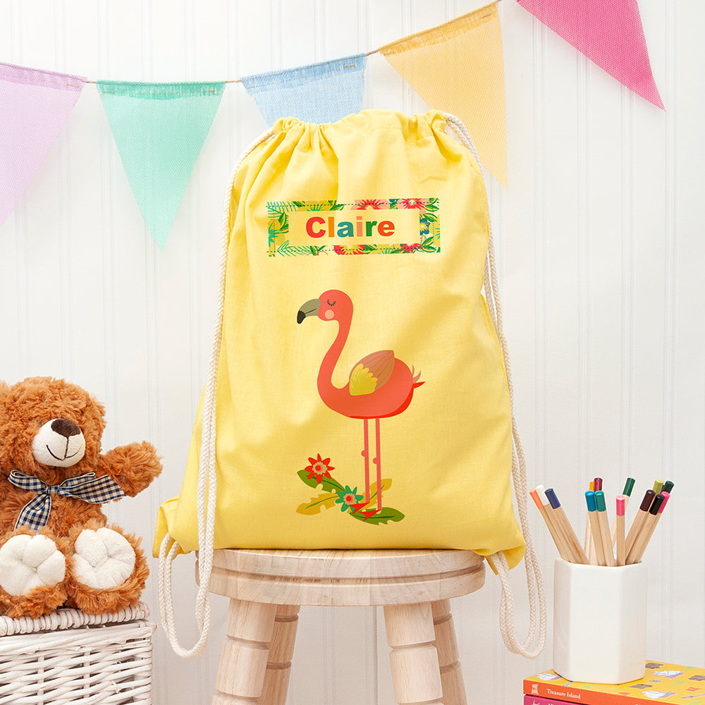 Personalised Flamingo Nursery Bag