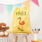 Personalised Flamingo Nursery Bag