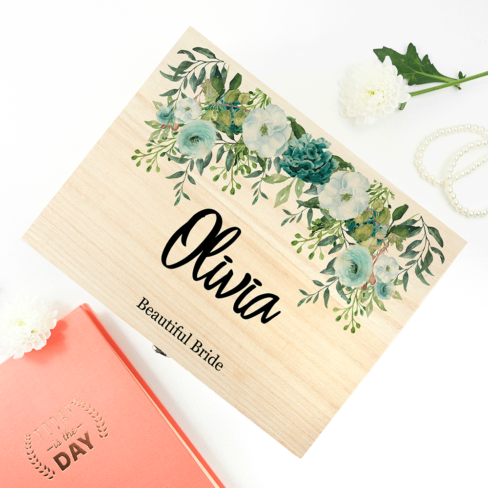 Personalised Floral Bridesmaids Box