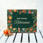 Personalised Floral Christmas Tea Box