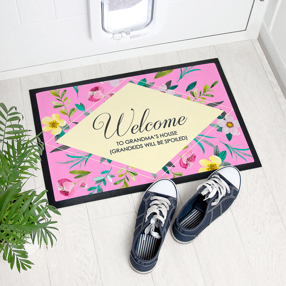 Personalised Floral Doormat