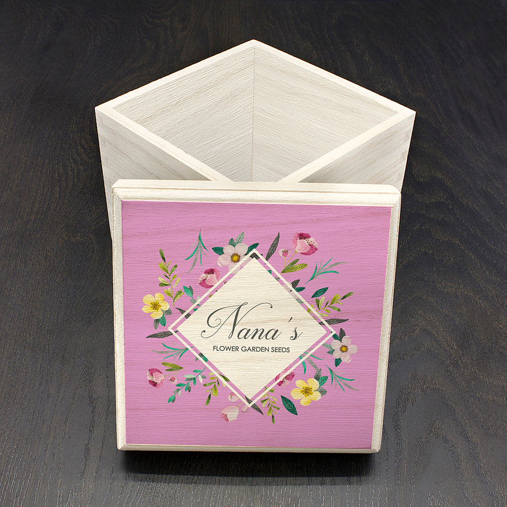 Personalised Floral Seeds Box
