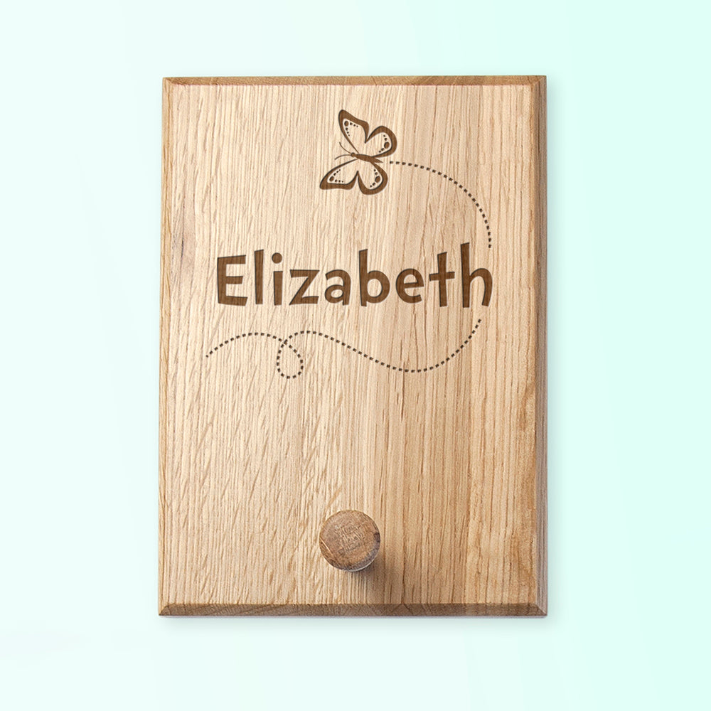 Personalised Flying Butterfly Peg Hook