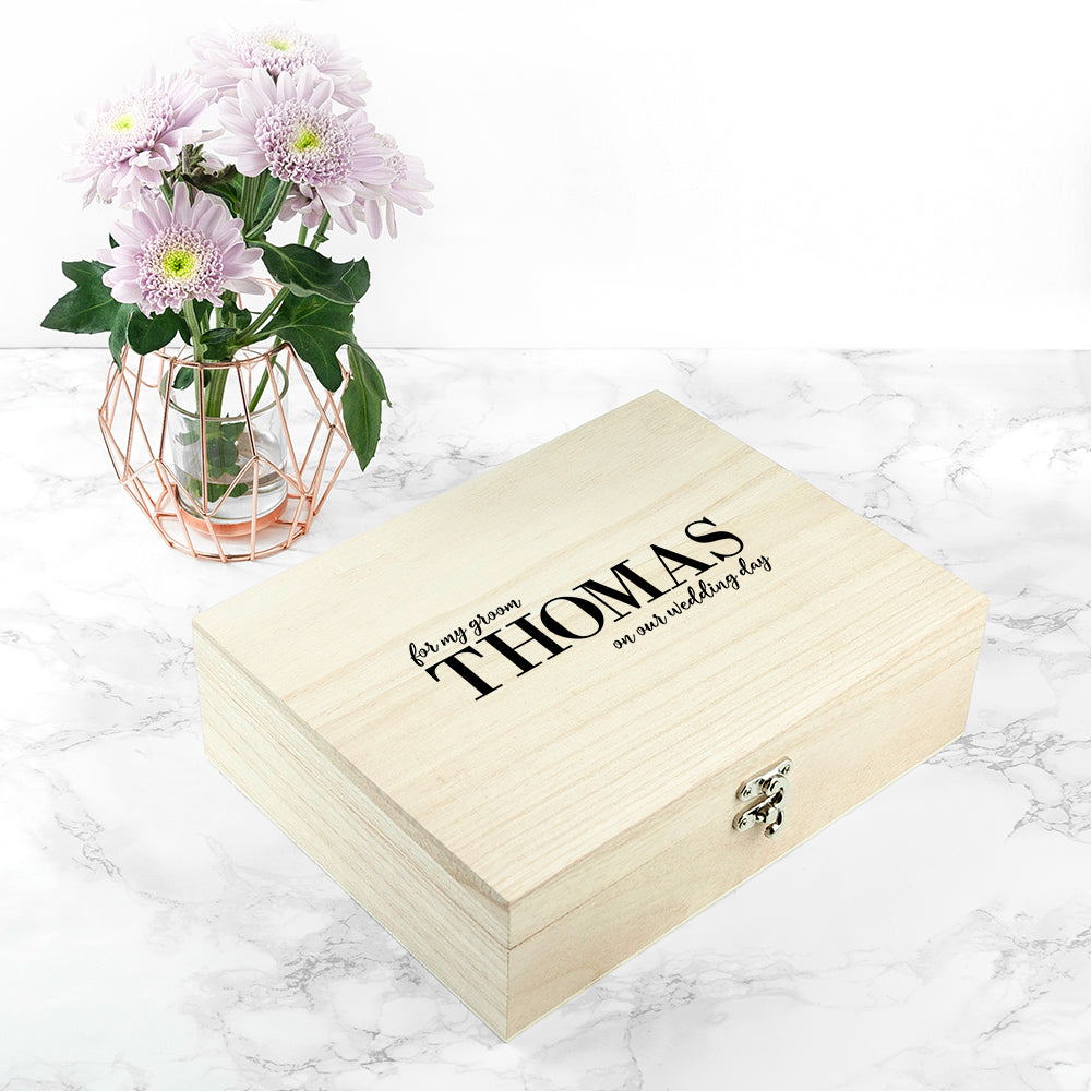 Personalised For My Groom on Our Wedding Day Box