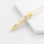 Personalised Forever and Always Vertical Bar Necklace