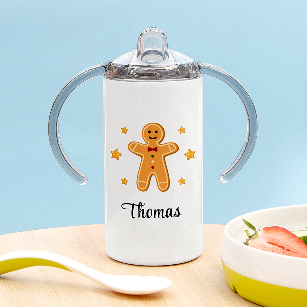 Personalised Gingerbread Kids Sippy Cup