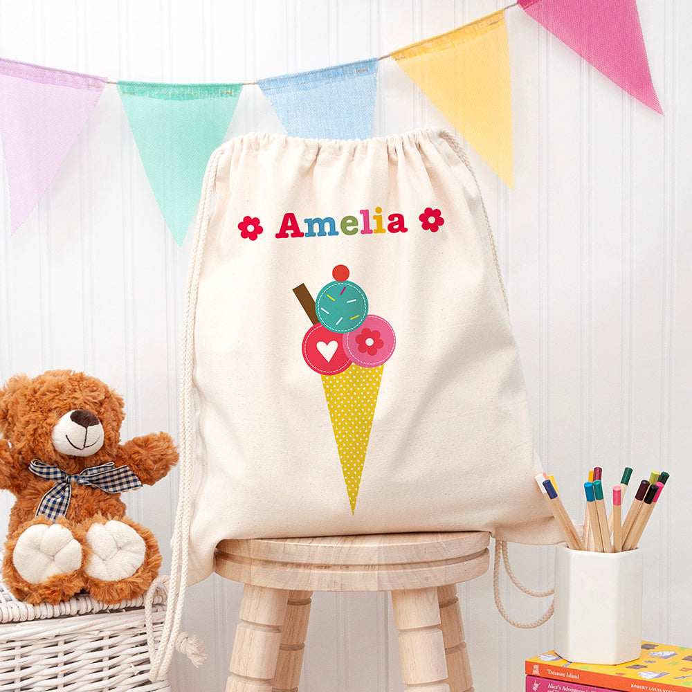 Personalised Girl's Cotton Nursery Bag