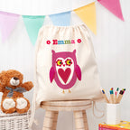 Personalised Girl's Cotton Nursery Bag