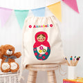 Personalised Girl's Cotton Nursery Bag
