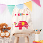 Personalised Girl's Cotton Nursery Bag