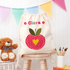 Personalised Girl's Cotton Nursery Bag