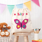 Personalised Girl's Cotton Nursery Bag