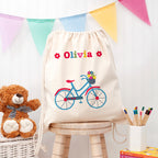 Personalised Girl's Cotton Nursery Bag