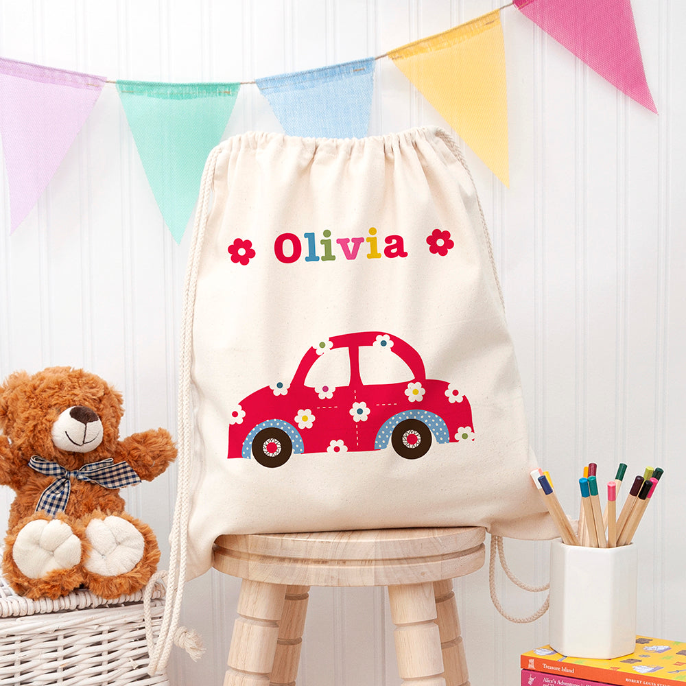 Personalised Girl's Cotton Nursery Bag
