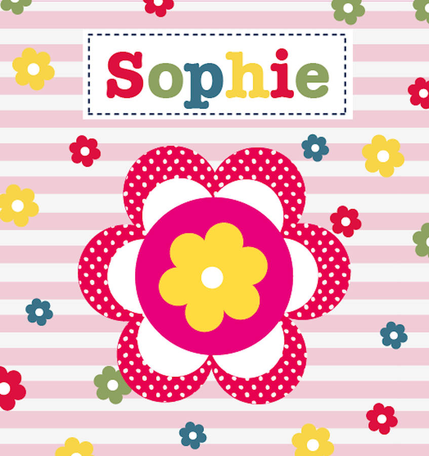 Personalised Girl's Floral Money Box