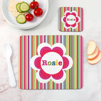 Personalised Girl's Floral Placemat Set