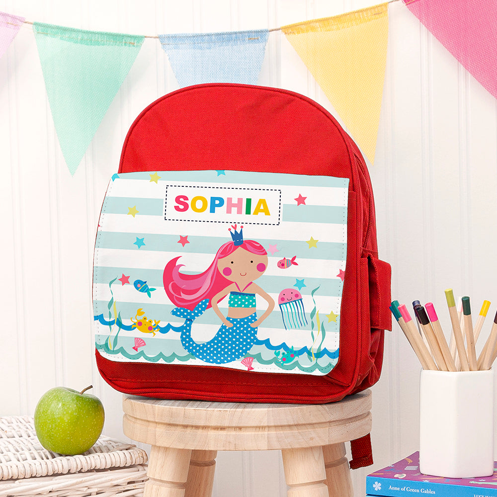 Personalised Girl's Mermaid Rucksack