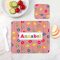 Personalised Girl's Patterned Placemat Set