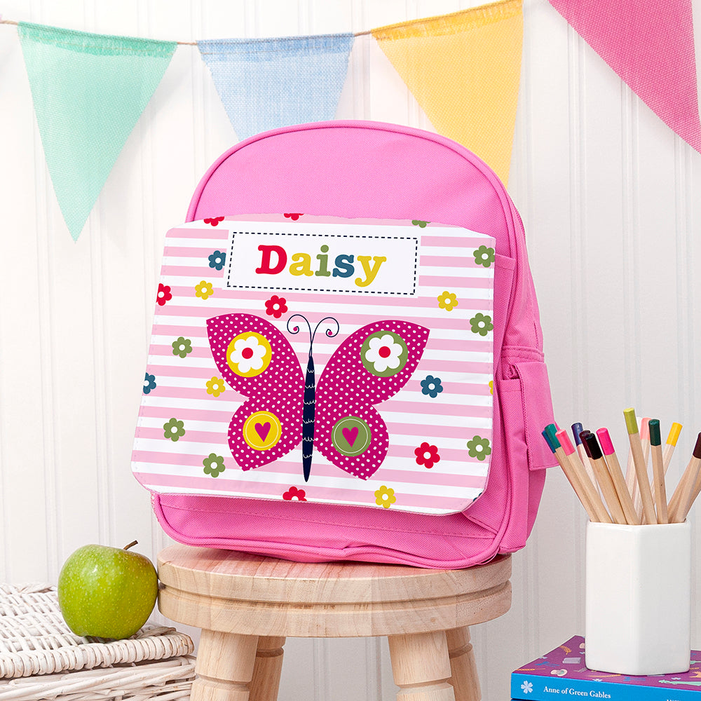 Personalised Girl's Pink Mini Rucksack