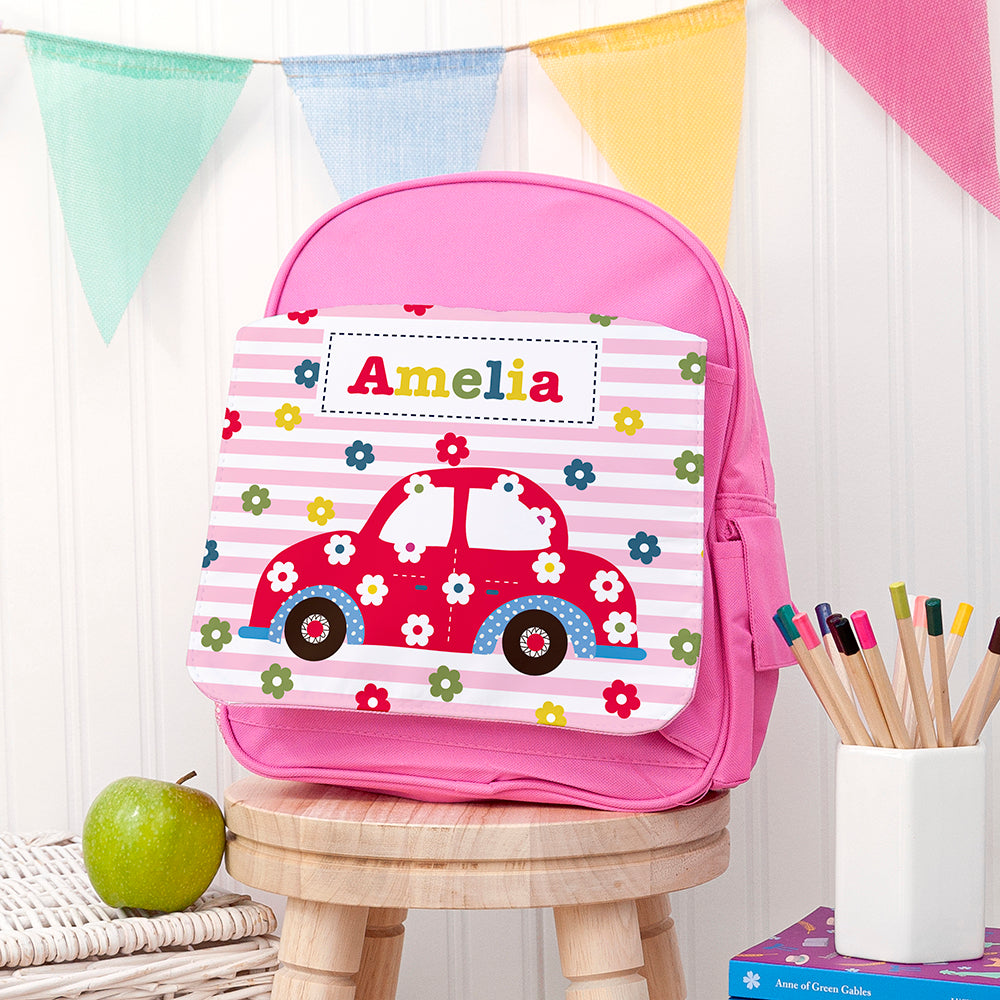 Personalised Girl's Pink Mini Rucksack