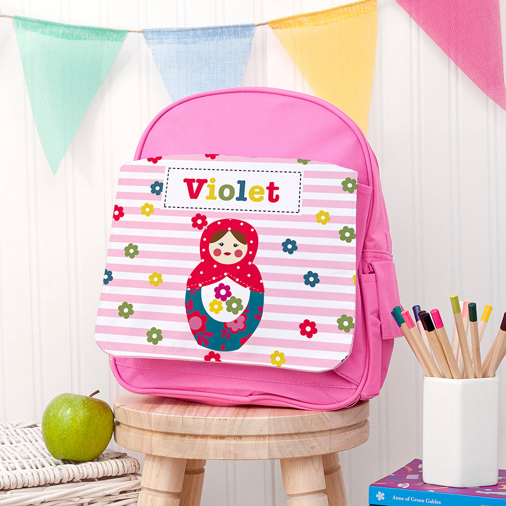Personalised Girl's Pink Mini Rucksack