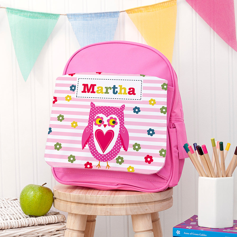 Personalised Girl's Pink Mini Rucksack