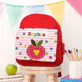 Personalised Girl's Red Mini Rucksack