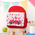 Personalised Girl's Red Mini Rucksack