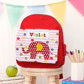 Personalised Girl's Red Mini Rucksack