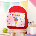 Personalised Girl's Red Mini Rucksack