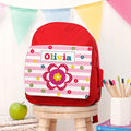 Personalised Girl's Red Mini Rucksack