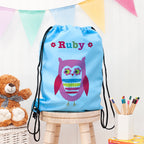 Personalised Girl's Sky Blue Waterproof Swim Bag