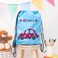 Personalised Girl's Sky Blue Waterproof Swim Bag