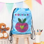 Personalised Girl's Sky Blue Waterproof Swim Bag