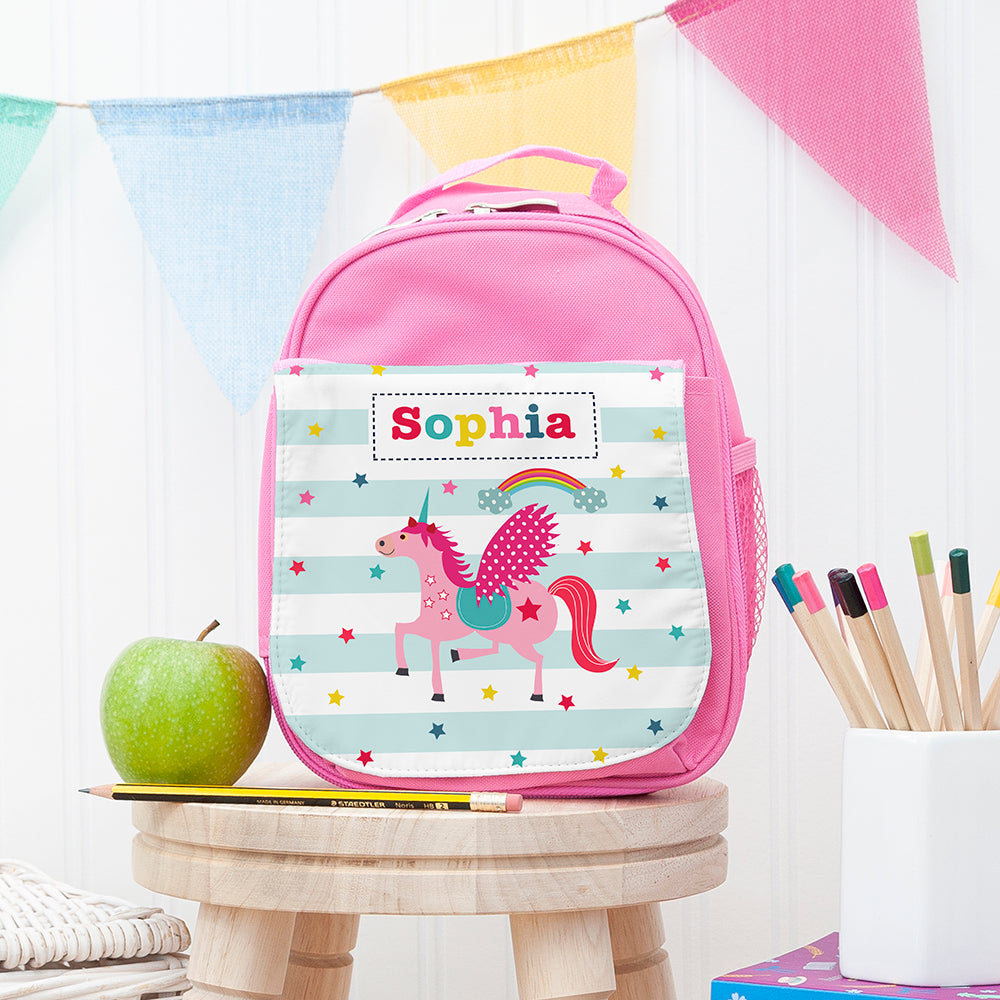 Personalised Girl's Unicorn Lunch Bag