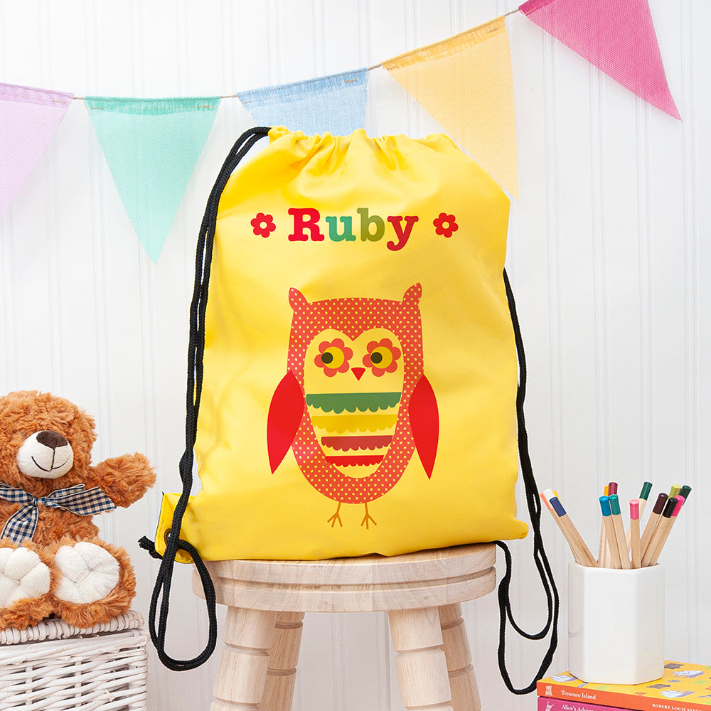 Personalised Girl's Yellow Waterproof Swim Bag