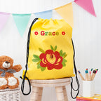 Personalised Girl's Yellow Waterproof Swim Bag