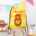 Personalised Girl's Yellow Waterproof Swim Bag
