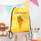 Personalised Girl's Yellow Waterproof Swim Bag
