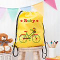 Personalised Girl's Yellow Waterproof Swim Bag