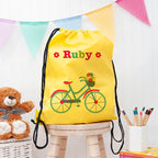 Personalised Girl's Yellow Waterproof Swim Bag