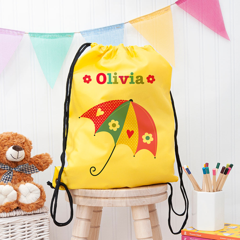 Personalised Girl's Yellow Waterproof Swim Bag