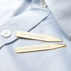 Personalised Gold Plated Secret Message Collar Stays