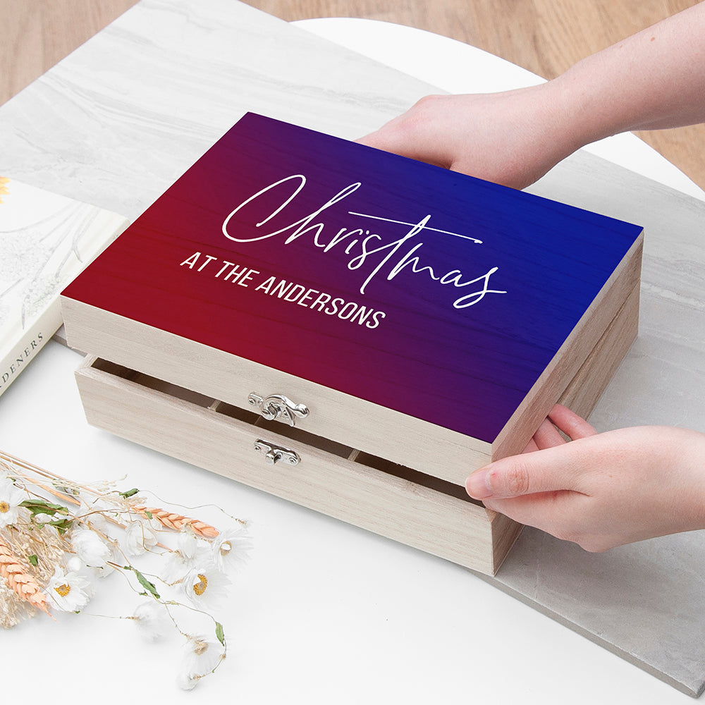 Personalised Gradient Family Christmas Eve Box