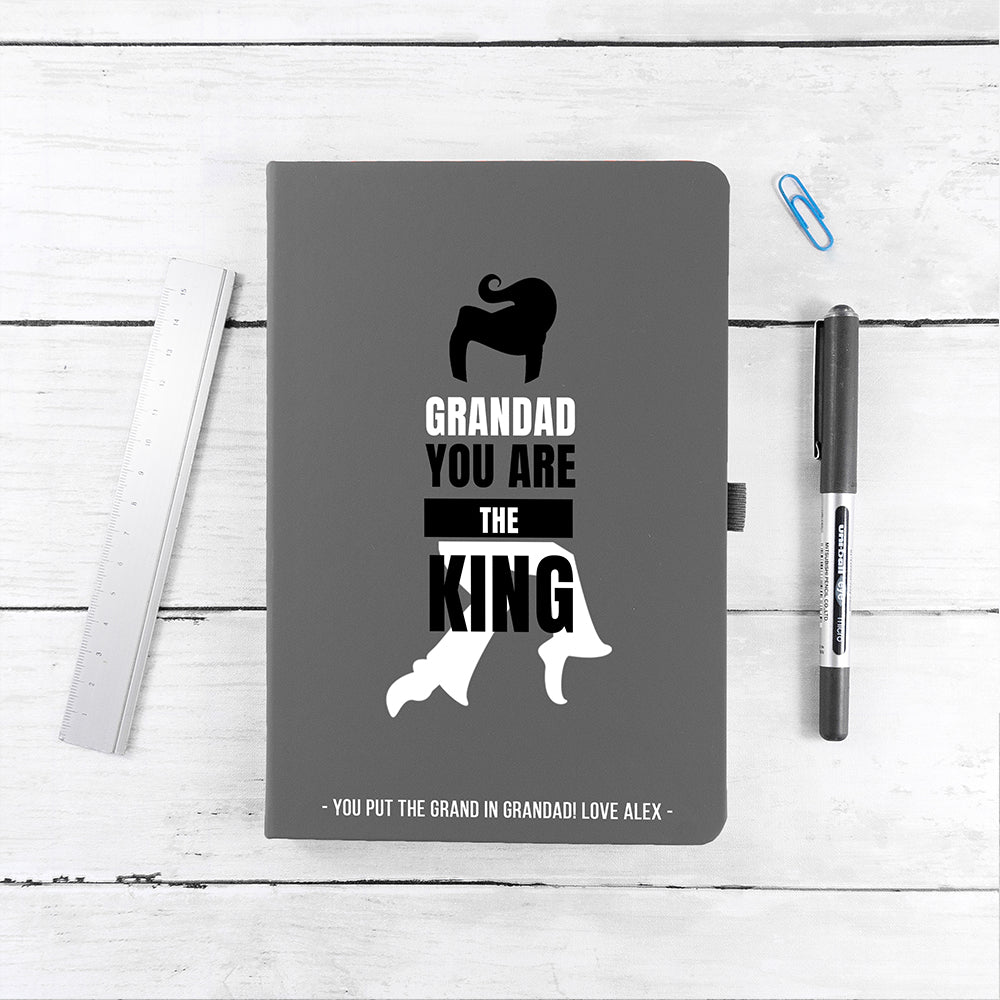 Personalised Grandad The King A5 Notebook